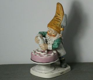 Vintage Goebel Co Boy Candy The Confectioner Gnome Porcelain Figurine