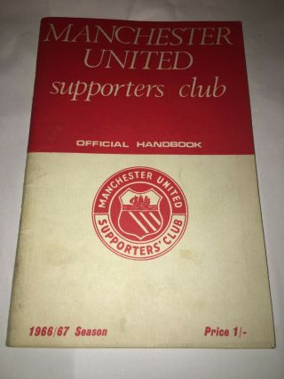 Manchester United Supporters Club Handbook 1966/67 Season (vintage/retro) (vg)