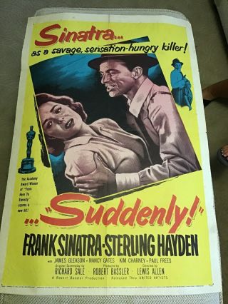 Vintage Movie Poster Suddenly Frank Sinatra Theater 1954