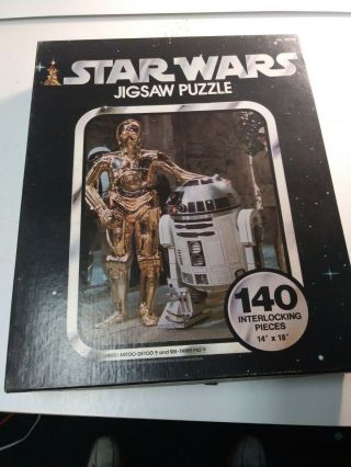 Vintage Star Wars 140 Piece Puzzle Complete C3po R2d2