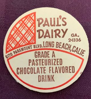 Vintage Milk Cap Paul 