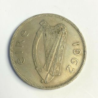 1962 Ireland 1/2 Crown " Coroin ",  Vintage Irish Hunter Horse & Celtic Harp Coin