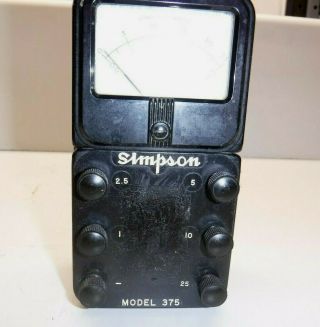 Simpson Model 375 Amp Meter 