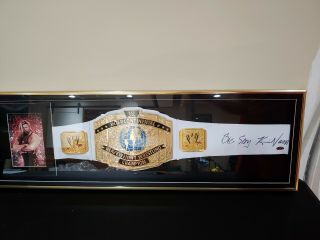 Framed Big Sexy Kevin Nash Autographed Wrestling Belt