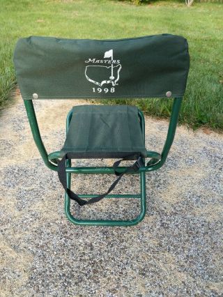 Masters Golf Tournament Green Folding Chair 1998 Augusta National Vtg 90s Logo