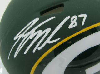 Jordy Nelson Signed/Autographed Packers AMP Green Mini Helmet JSA 152265 2
