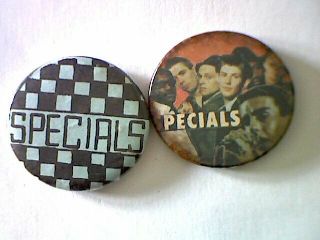 2 X Vintage " The Specials " Two Tone Ska Pin Badges