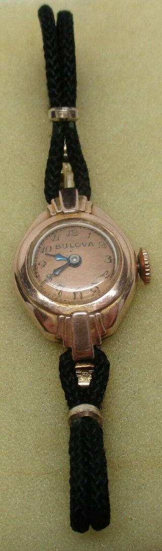 Vintage Bulova Swiss 14k Rolled Gold Plated 17 - Jewels Mechanical Watch - L@@k