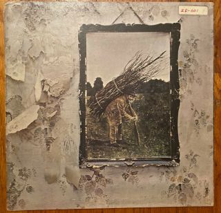 Vintage 1971 Led Zeppelin Iv 4 Zoso Record Lp Sd 7208 Vinyl Porky/pecko Duck