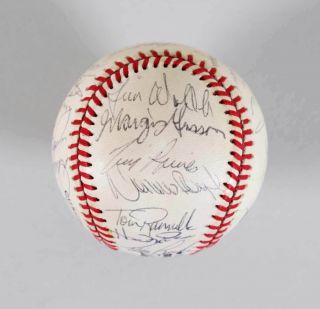 1990 Montreal Expos Team - Signed Baseball (31) Tim Raines,  Larry Walker,  Etc.