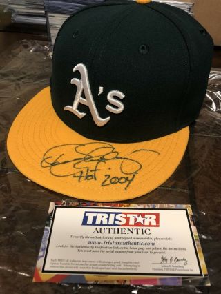 Dennis Eckersley Autographed Oakland A’s Era Hat Tristar W/ Hof Inscription
