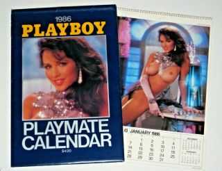 Vintage Old Playboy Wall Calendar With Sleeve - 1986 -