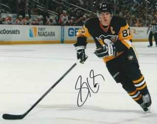 Sidney Crosby Signed Pittsburgh Penguins 8x10 Photo 3 Autograph