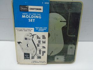 Vintage Sears Craftsman 9 - 3218 Radial Table Saw Molding Head Set 2