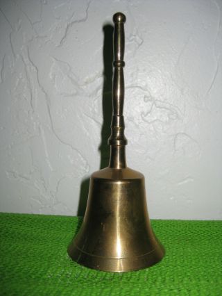 Dinner Bell Sound Vintage Long Handle Solid Brass Bell 5 1/4 "