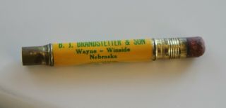 vintage John Deere bullet pencil; B.  J.  Brandstetter & Son,  Wayne Nebraska 2