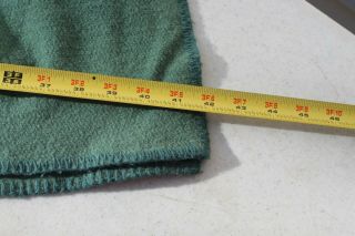 VTG LL Bean Wool Camp Cabin Blanket Throw Freeport Maine USA 83” x 80” Green 3