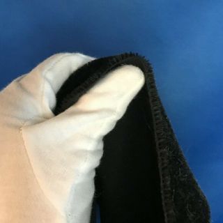 Vintage Mohair Bear Fabric - Dense Black - 10 " X 20 " - 1/8 " Pile - Edinburgh Imp