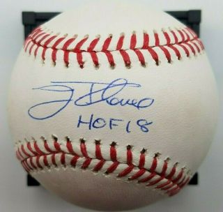 Jim Thome Signed Oml Baseball W/ Hof 18 Beckett
