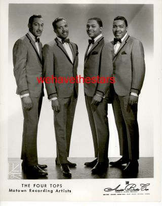 Vintage The Four Tops 60s R&b Pop Group Motown Publicity Portrait