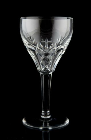 Vintage Cut Crystal Water Wine Goblet Glasses Set of 5 Elegant Stemware 2