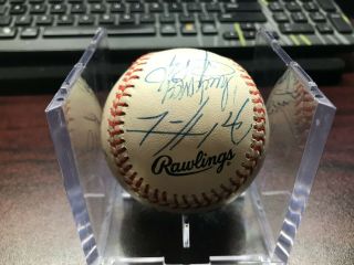 1999 Colorado Rockies Team Signed National League Baseball Rawlings,  Franklin