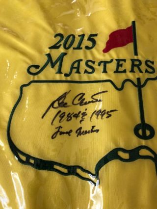 Ben Crenshaw Signed Autographed 2015 Augusta Masters Golf Pin Flag