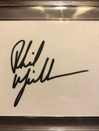 PHIL MICKELSON AUTO SIGNED 3 X 5 INDEX CARD PSA DNA 3 TIME MASTERS WINNER 2