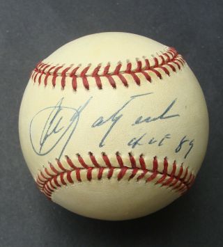 Carl Yastrzemski Signed Baseball Hof 1989 Autographed Jsa