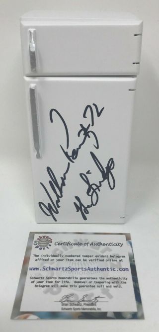 William Perry Signed Chicago Bears Mini Refrigerator Fridge 72 Nfl Schwartz
