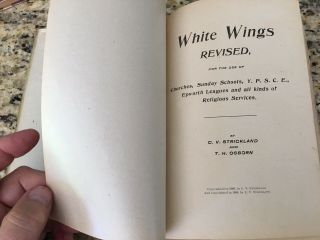 White Wings Revised Christian Antique Vintage Gospel Hymns Hymnal Songbook 1896 2