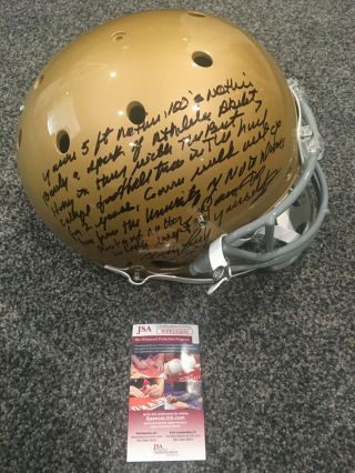 Rudy Ruettiger Autographed Signed Notre Dame Full Size Helmet Jsa