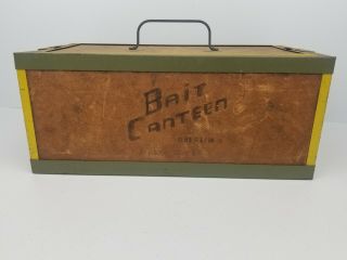 Oberlin Bait Canteen Worm Box Larger Size 14 X 7 X 6 Vintage