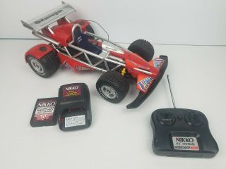 Vintage Nikko Spirit Phantom Fighter Red Rc Car With Charger & Battery