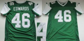 Herm Edwards Signed Philadelphia Eagles Jersey W/ " You Play To Win The Game " - Jsa