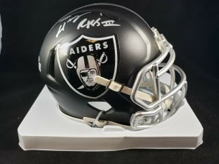 Henry Ruggs Iii Signed Autographed Las Vegas Raiders Blaze Mini Helmet Fanatics