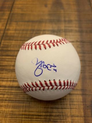 9x All - Star Yadier Molina Signed Oml Baseball St.  Louis Cardinals W/ Psa