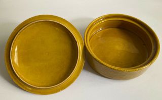 Vintage Rosenthal Netter Dish Brown & Yellow Italy Mid Century Modern Bowl & Lid 3