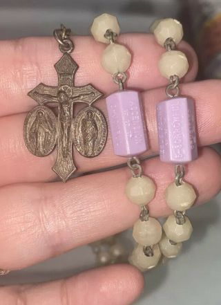 Vintage Or Antique Jmj Be With Us On Our Way Jesus Mary Joseph Rosary