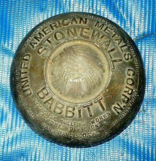 Vintage Stonewall Babbitt Alloy Paperweight Indian Chief United American Metals