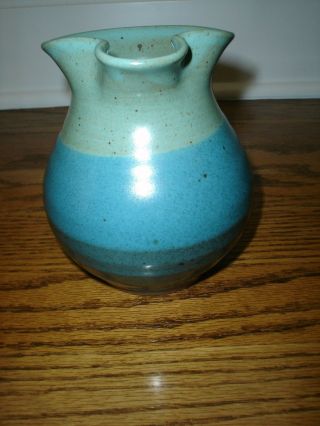 Vintage Alewine Studio Pottery Hand Thrown Vase Signed Gatlinburg TN 2