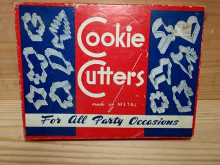 12 Vintage Metal Cookie Cutters - For All Party Occasions