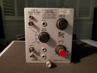 Vintage Tektronix Type B Oscilloscope Plug - In Unit Wide Band Preamp