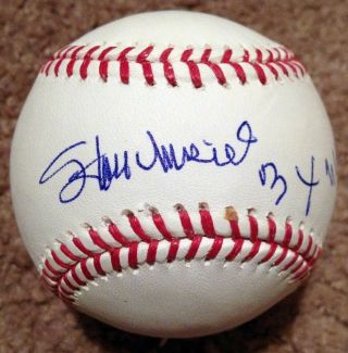 Stan Musial Signed Autographed Rawling Romlb Baseball W/ 3x Mvp Insc Psa/dna