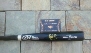 Hot Signed Seattle Mariners Top Rookie Kyle Lewis Game Bat Last One