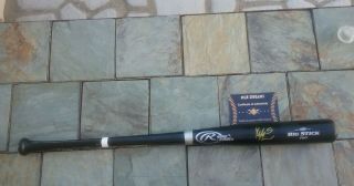 HOT SIGNED SEATTLE MARINERS TOP ROOKIE KYLE LEWIS GAME BAT LAST ONE 3