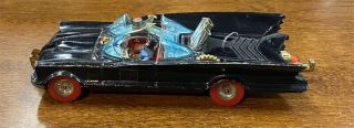 Vintage 1972 Corgi Batmobile Die Cast Metal Batman Car Rare W/ Red Wheels