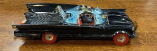 Vintage 1972 Corgi Batmobile Die Cast Metal Batman Car RARE w/ Red Wheels 3