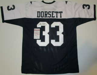 Tony Dorsett 33 Dallas Cowboys Auto Autographed Signed Football Jersey Jsa