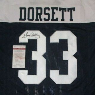 Tony Dorsett 33 Dallas Cowboys Auto Autographed Signed Football Jersey JSA 2